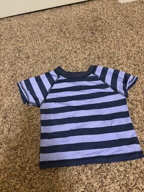 Tea Collection Rashguard 4 Purple Stripes Short Sleeve Nylon Elastane Blend